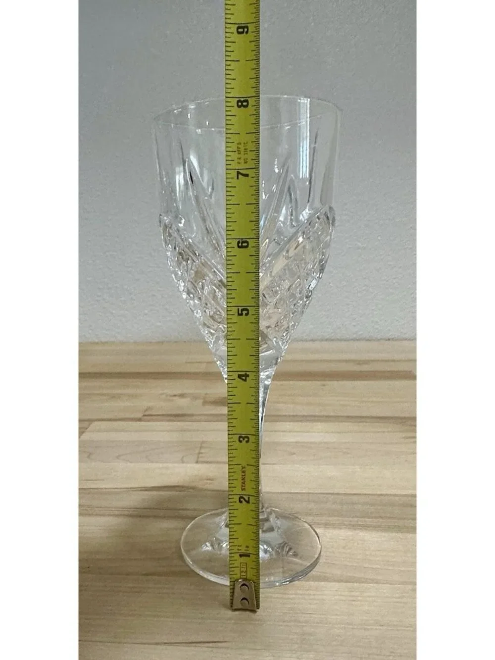 Set Of 6 DUBLIN Shannon by Godinger Crystal Water Goblets Wine Glasses 8” Tall